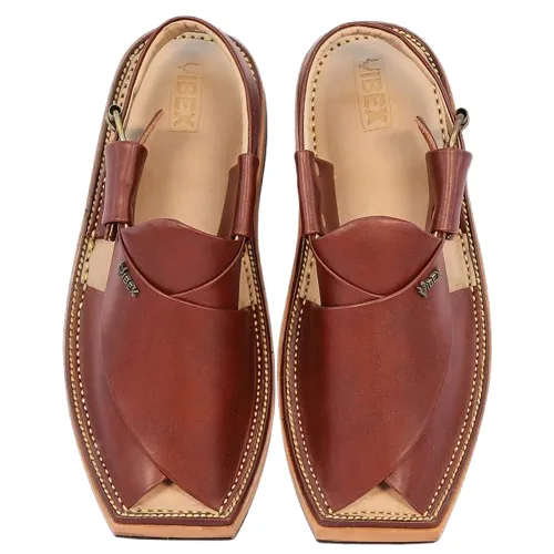 🤎 Ibex Captaan Brown Pure Leather Peshawari Chappal – A Symbol of Elegance & Tradition