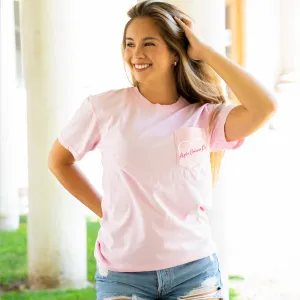 Alpha Omicron Pi Heart Pocket T-Shirt - Blossom