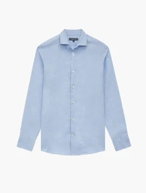 Antonio Linen Shirt L/S  - Baby-Blue