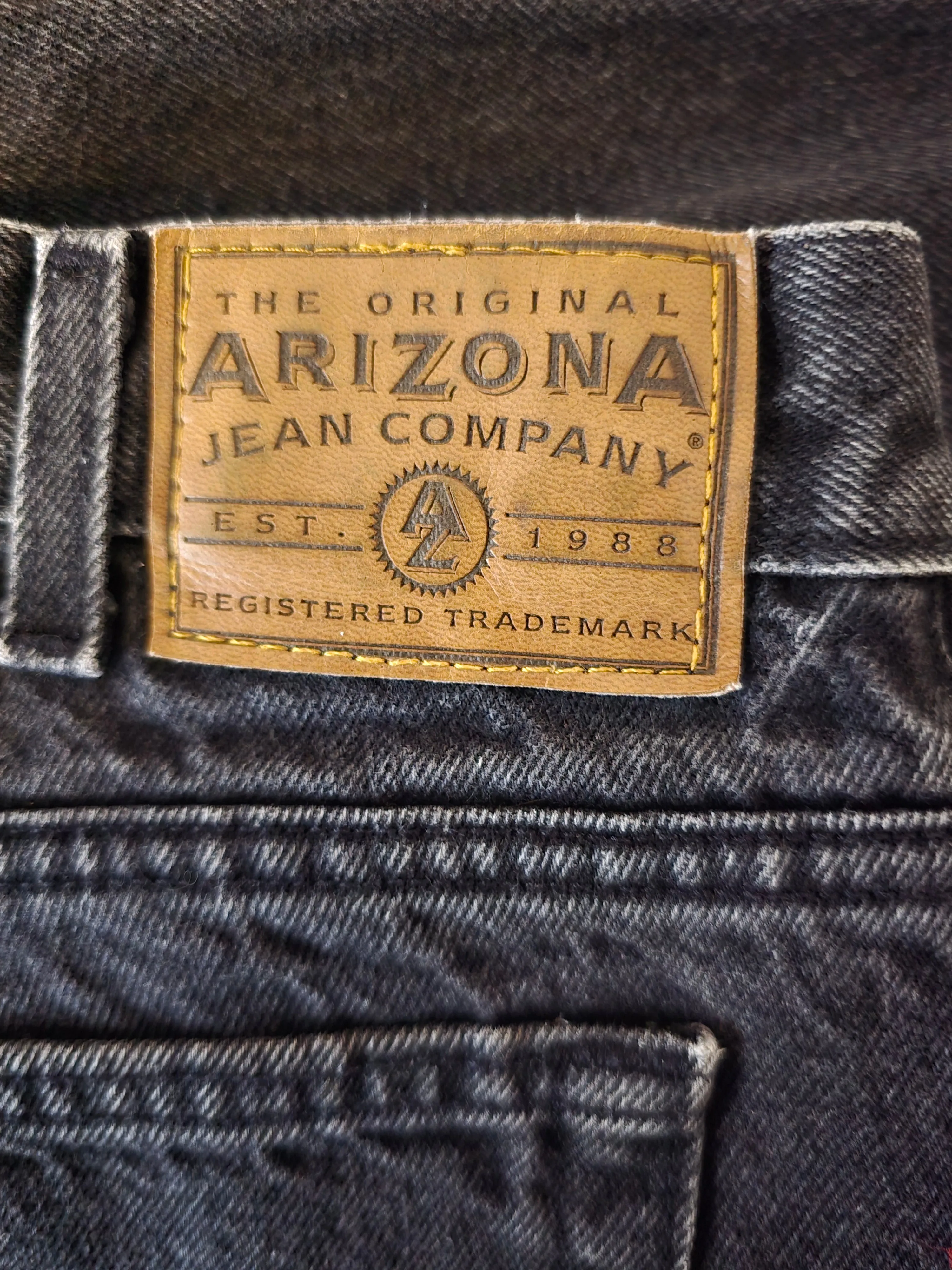 Arizona Jeans Co Vintage 90's Men's Black Denim Jeans W32 L36