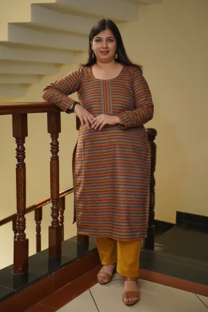 Autumn Spice Woollen Kurta