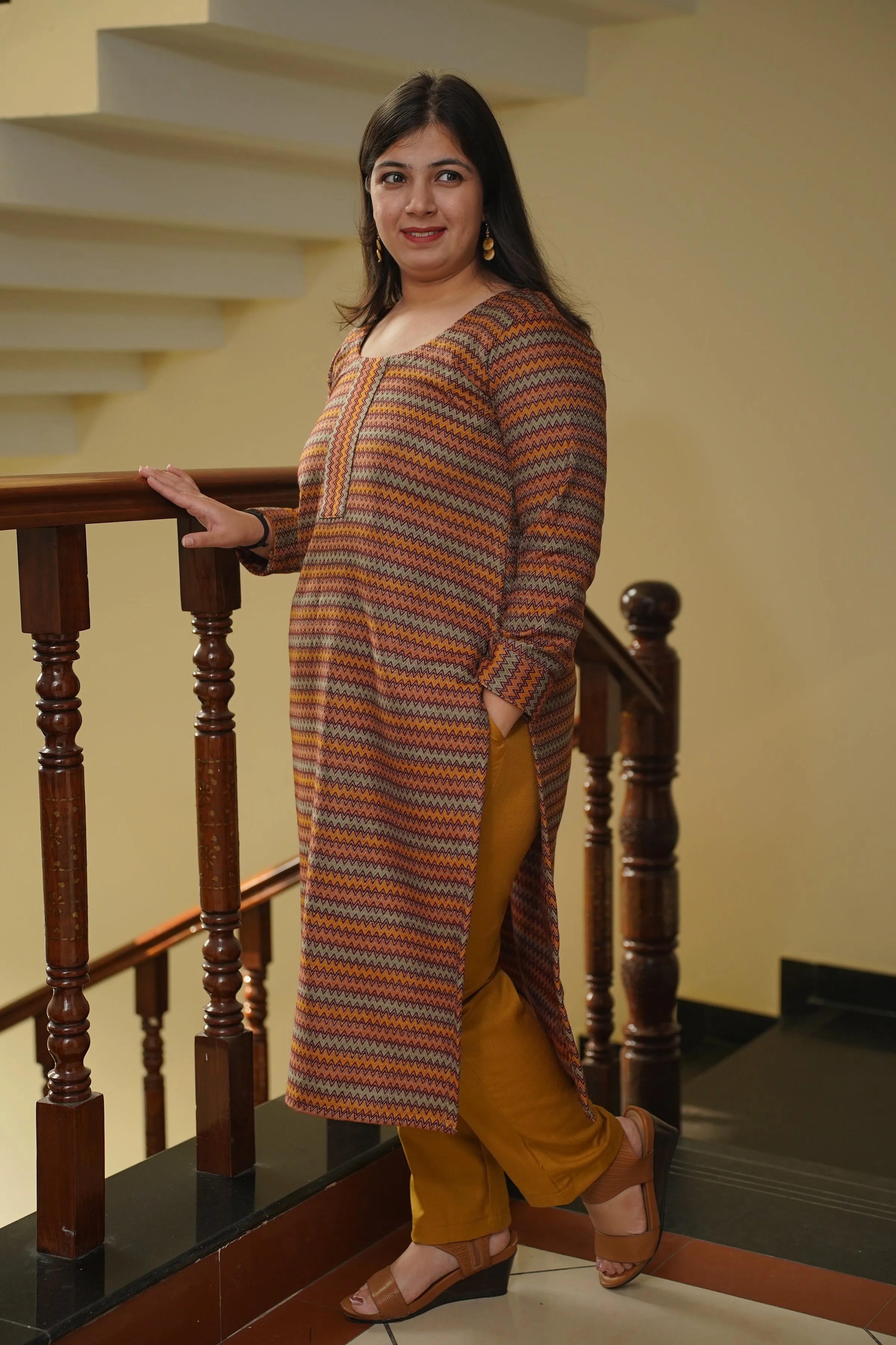 Autumn Spice Woollen Kurta