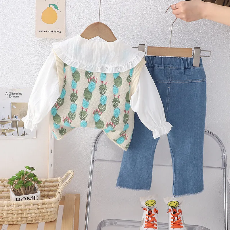 Baby Girl Clothing Set Classic Chic Ensemble