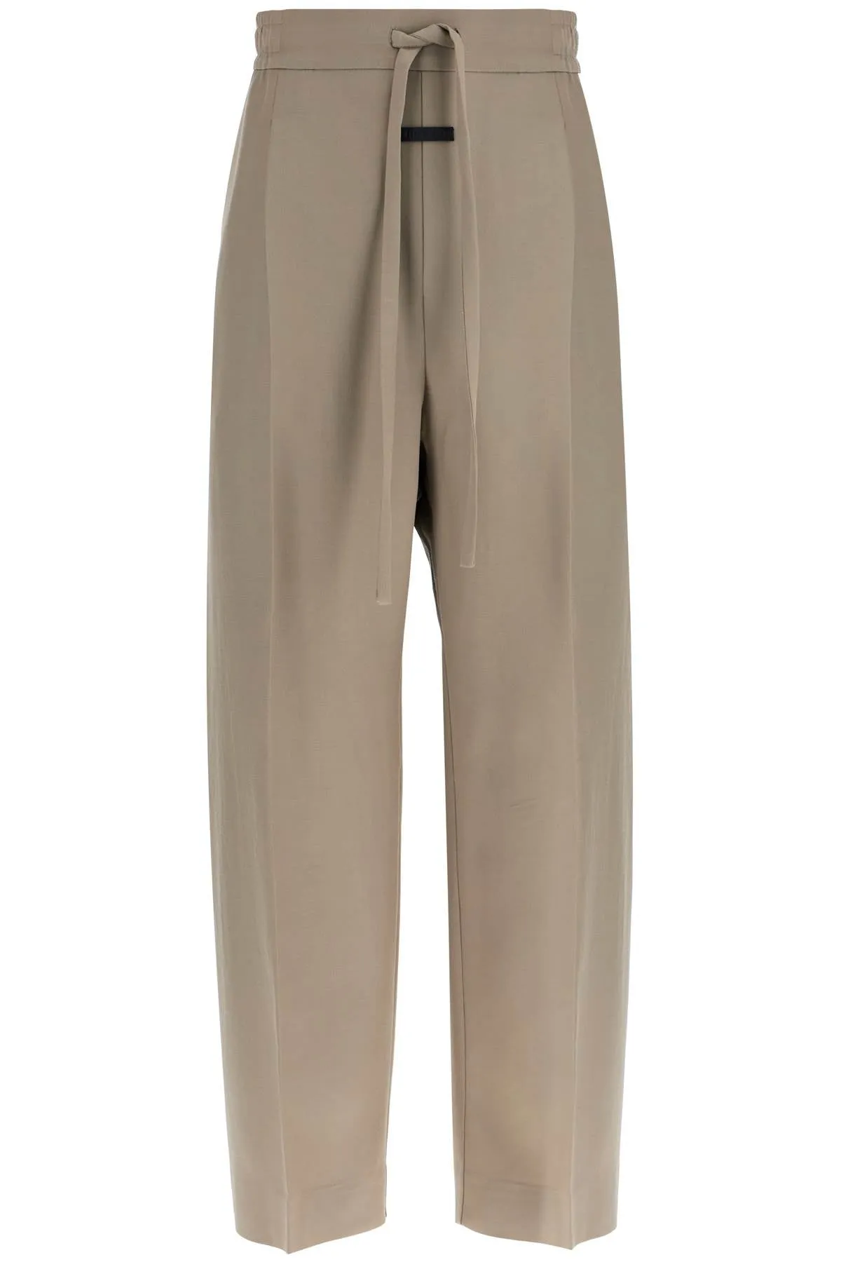 beige wide leg pants in virgin wool and viscose FGE240 407WVS DUSTY BEIGE