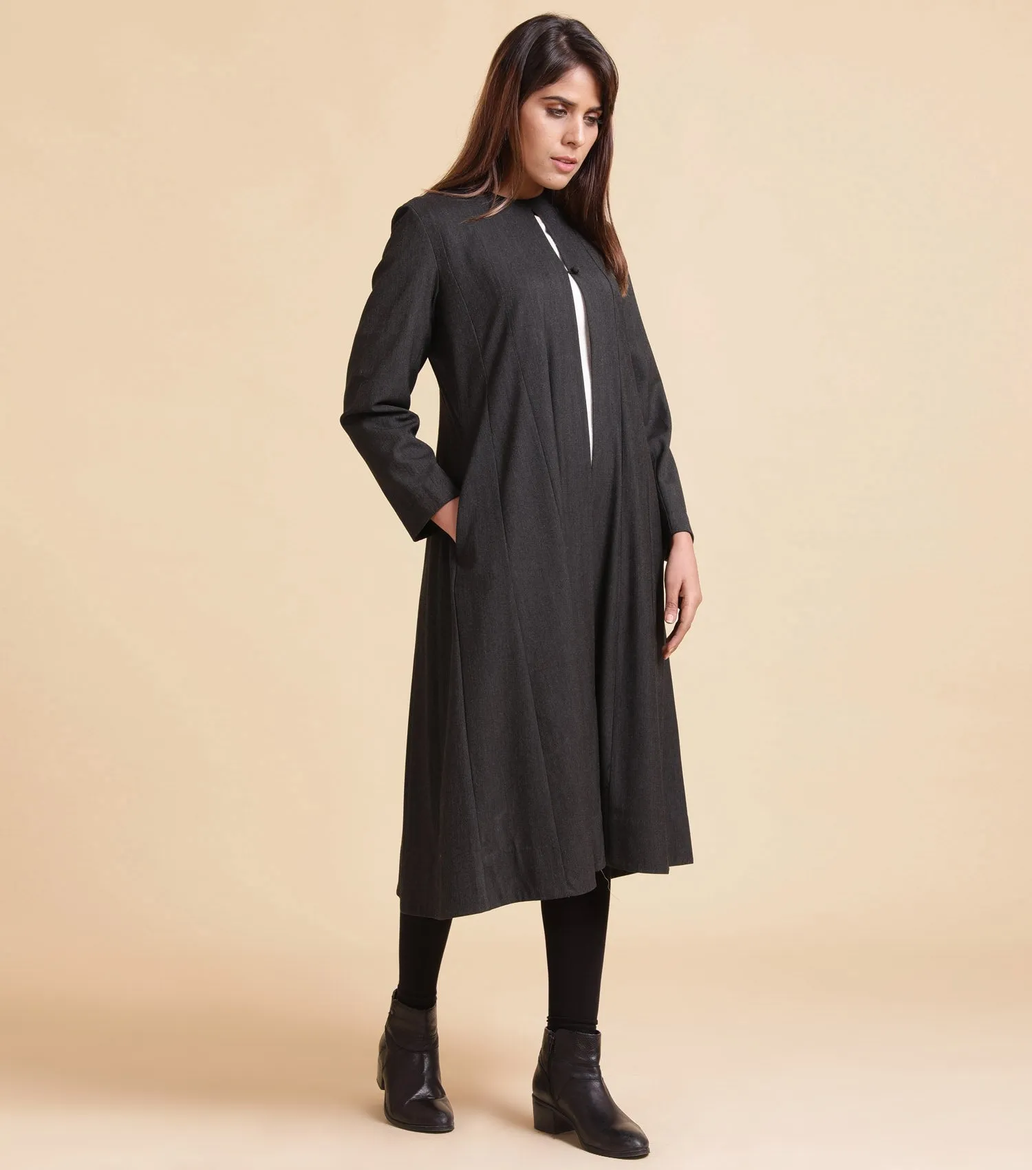 Black Fine Woolen Jacket