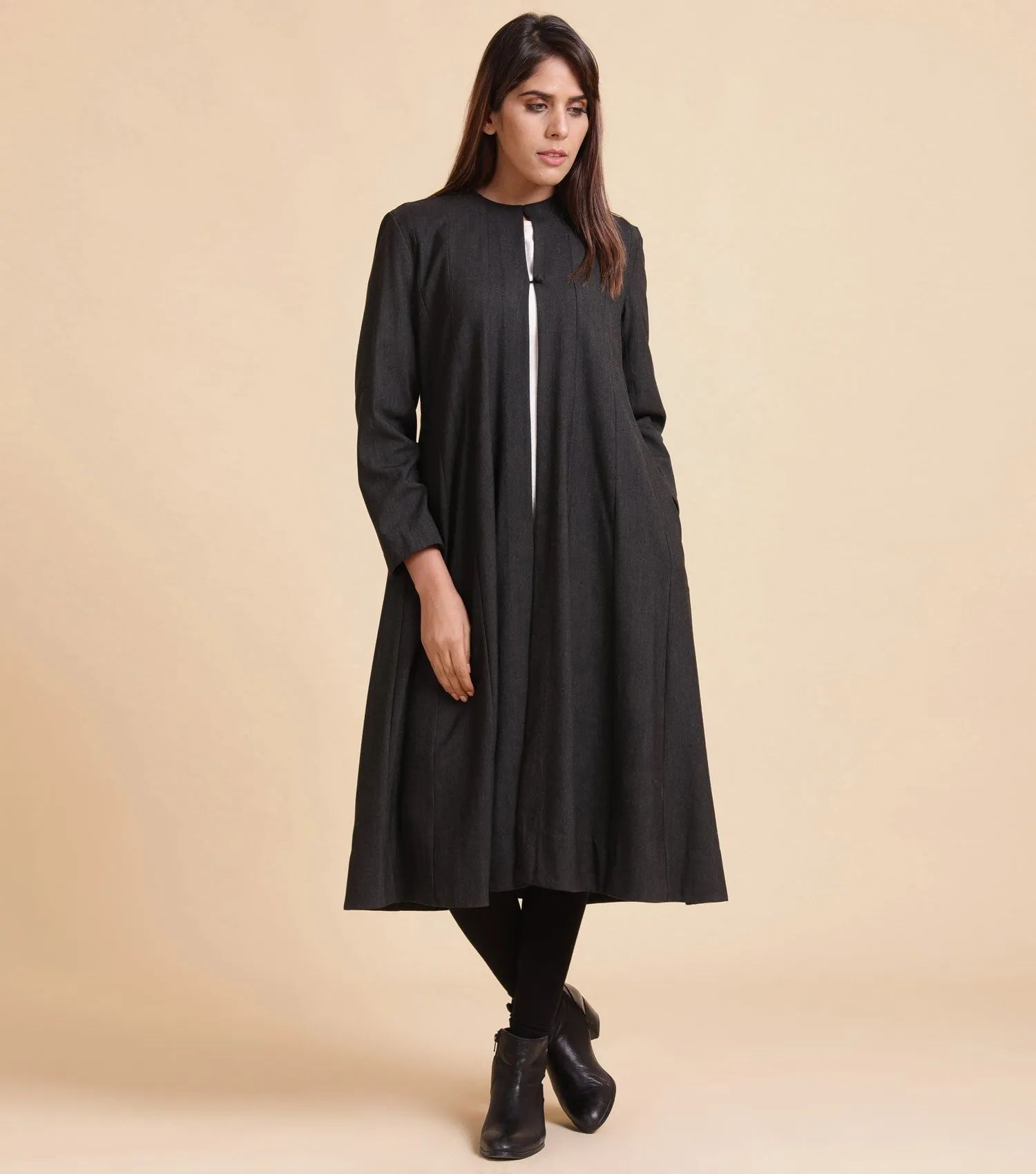 Black Fine Woolen Jacket