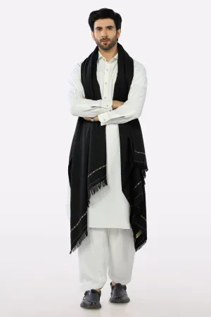Black Woolen Men Shawl