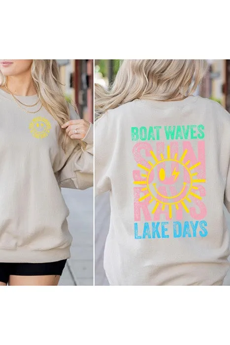 Boat Waves Lake Days Sweatshirt