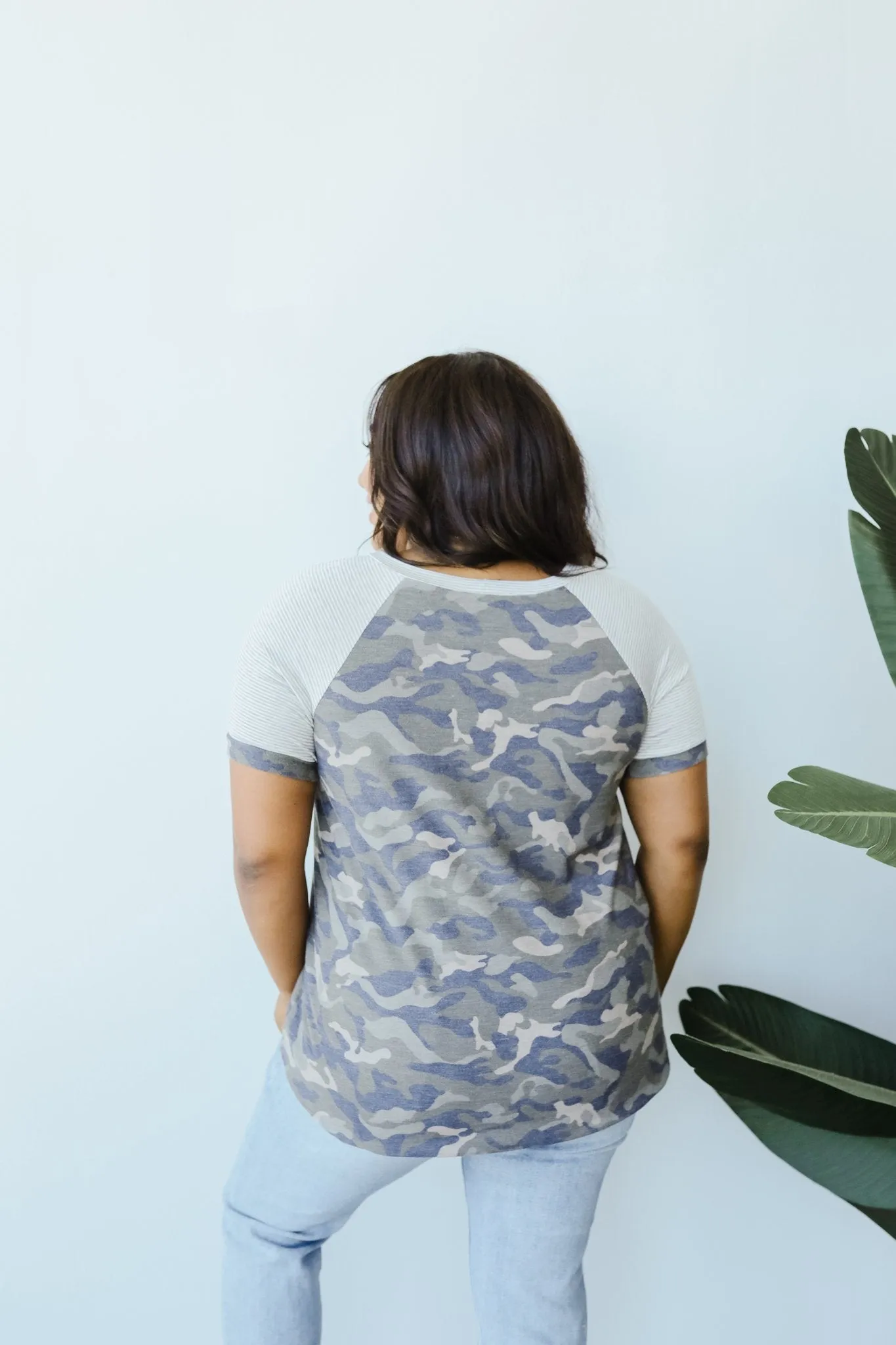 Can't Beat Camo Raglan Top
