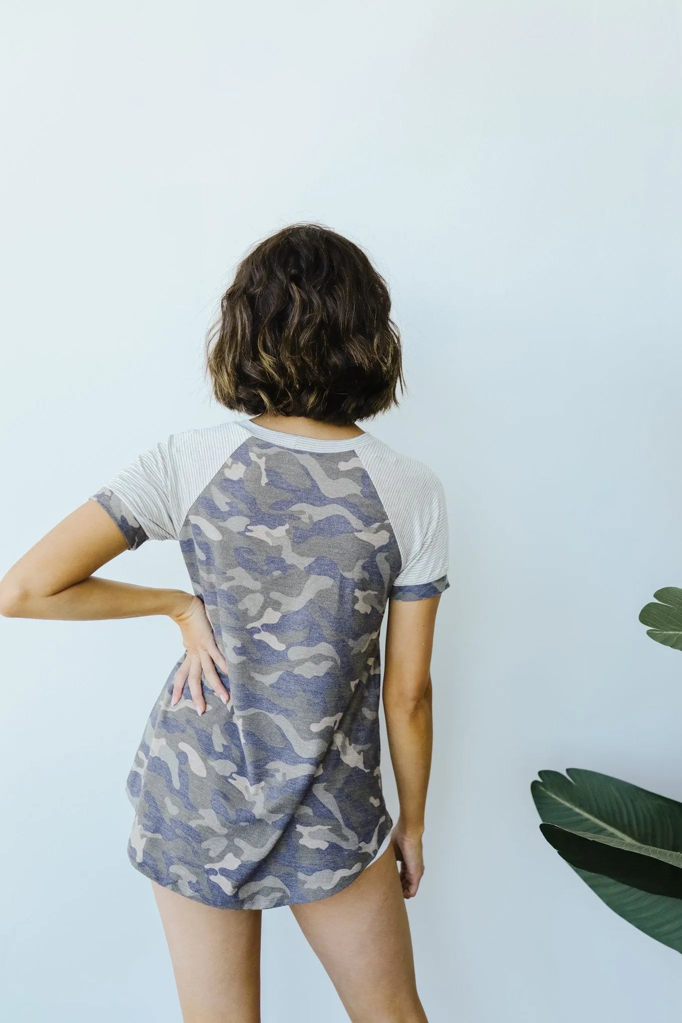 Can't Beat Camo Raglan Top