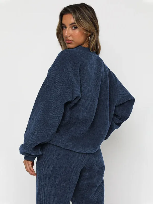 Casual Textured Lounge Set for Relaxed Weekends