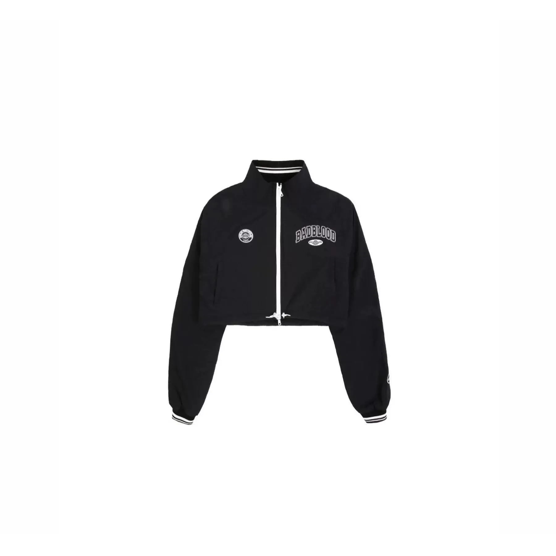 Cropped Black Zip-Up Jacket