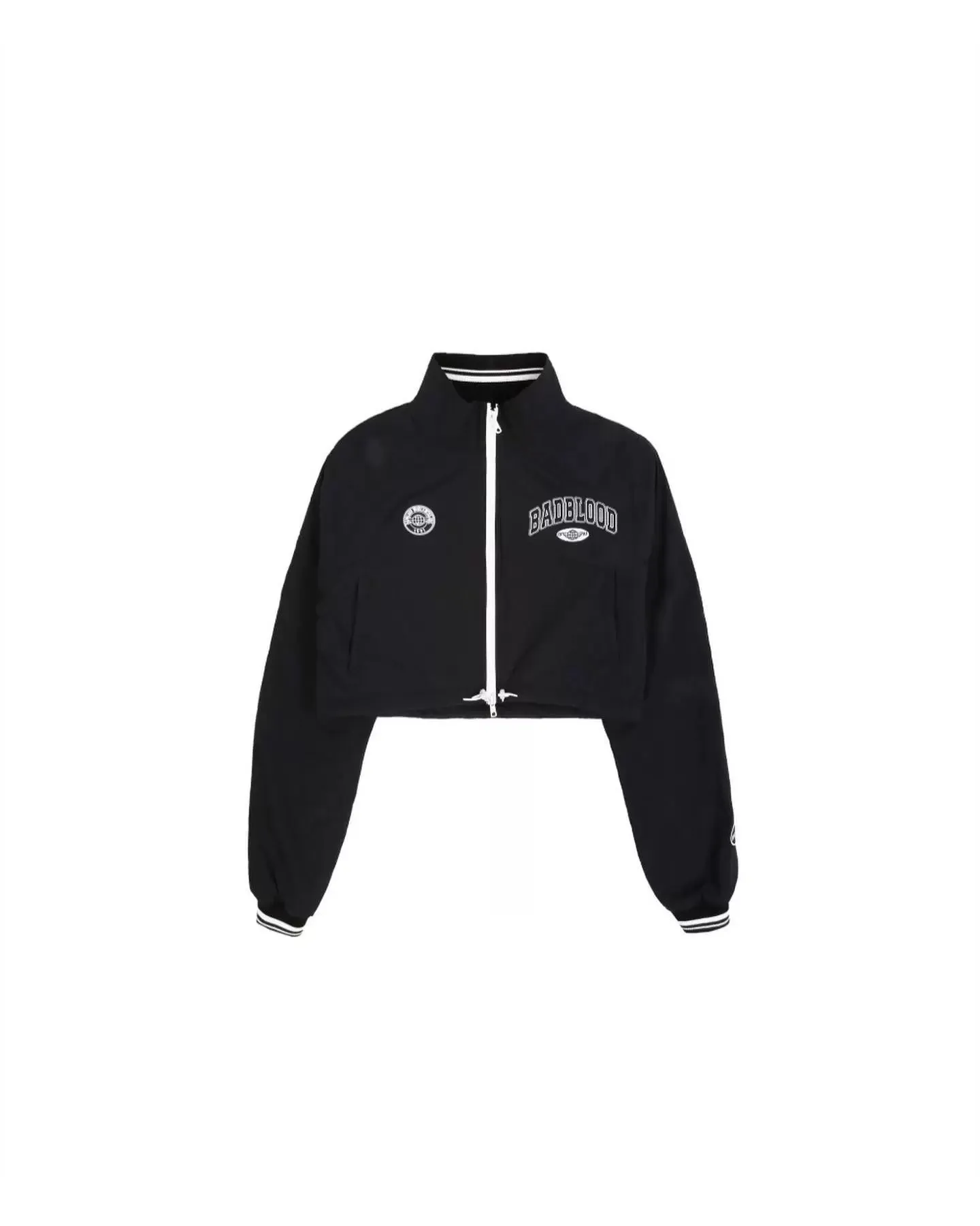Cropped Black Zip-Up Jacket