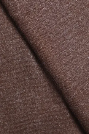 Dark Brown Woolen Unstitched Fabric for Men