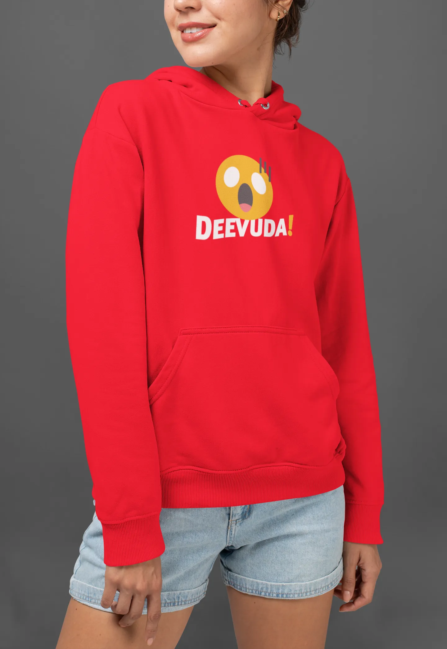 Deevuda Unisex Hoodie Red