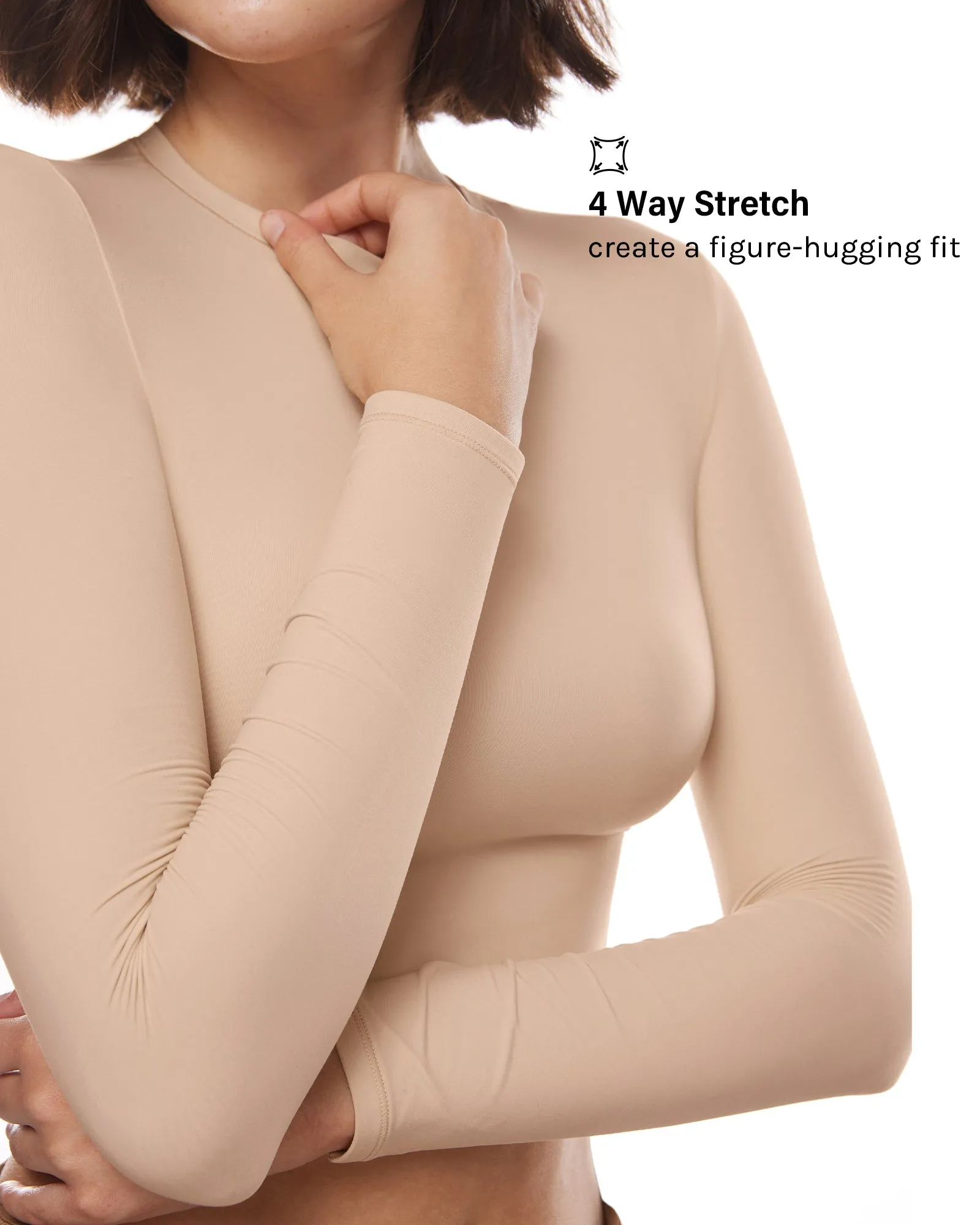 Double Lined Long Sleeve Crop Top