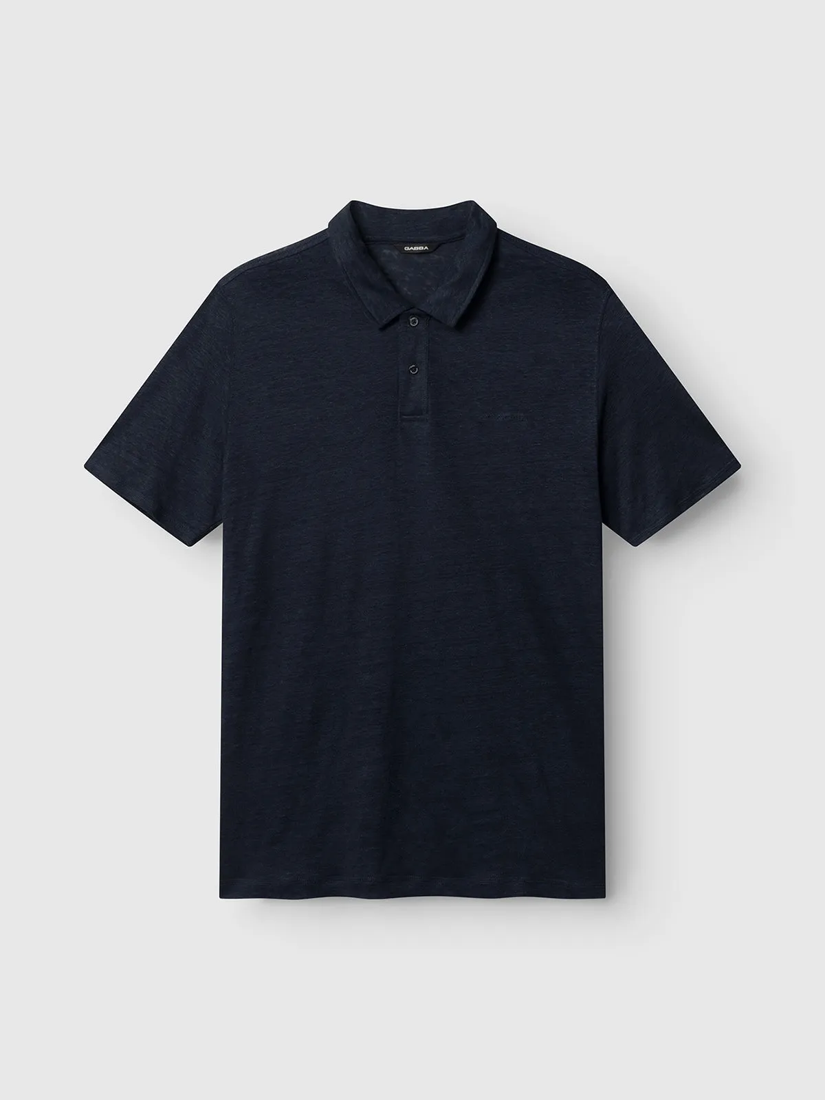 Duke Linen Polo SS - Night Sky