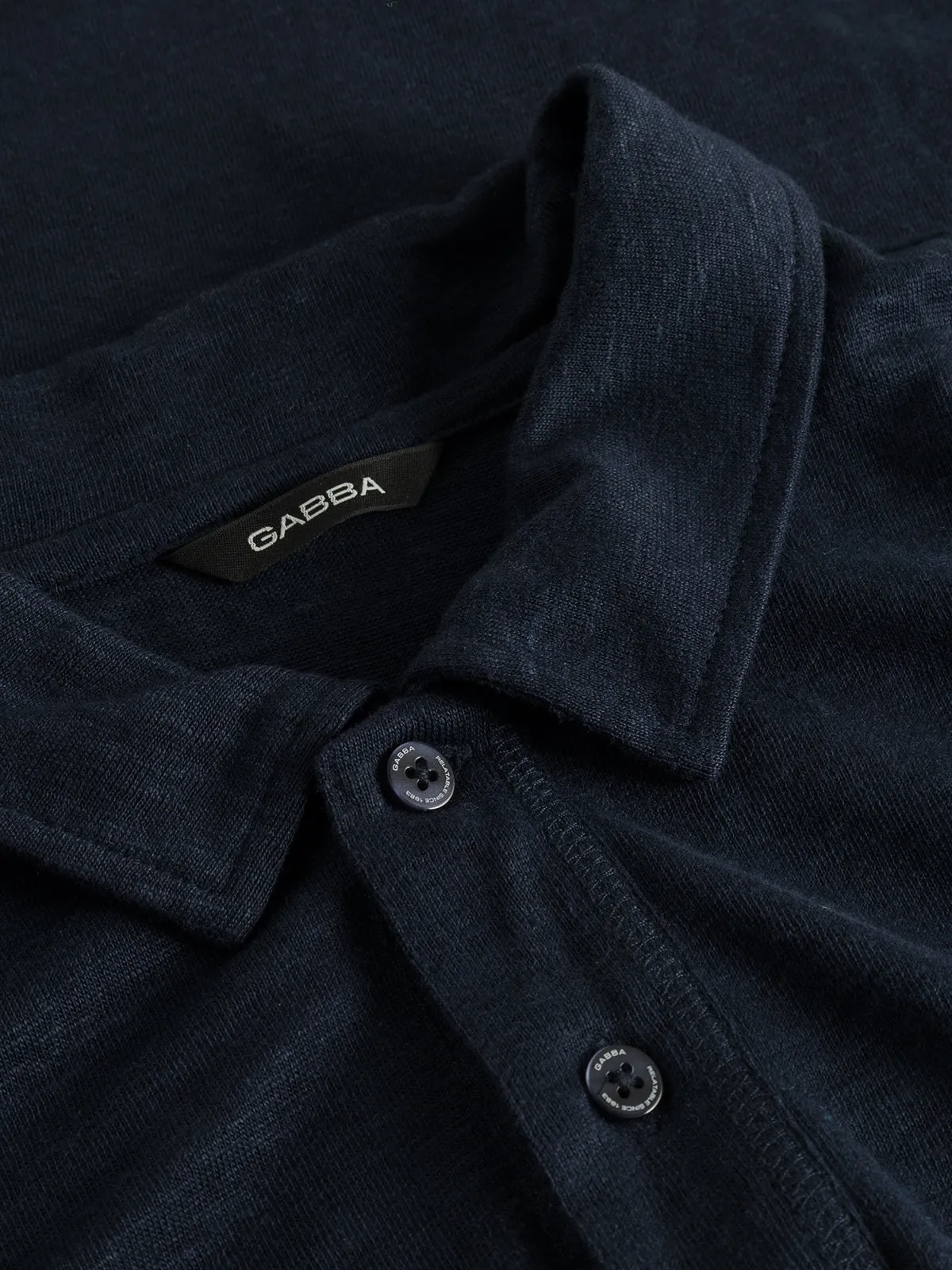 Duke Linen Polo SS - Night Sky