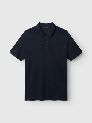 Duke Linen Polo SS - Night Sky