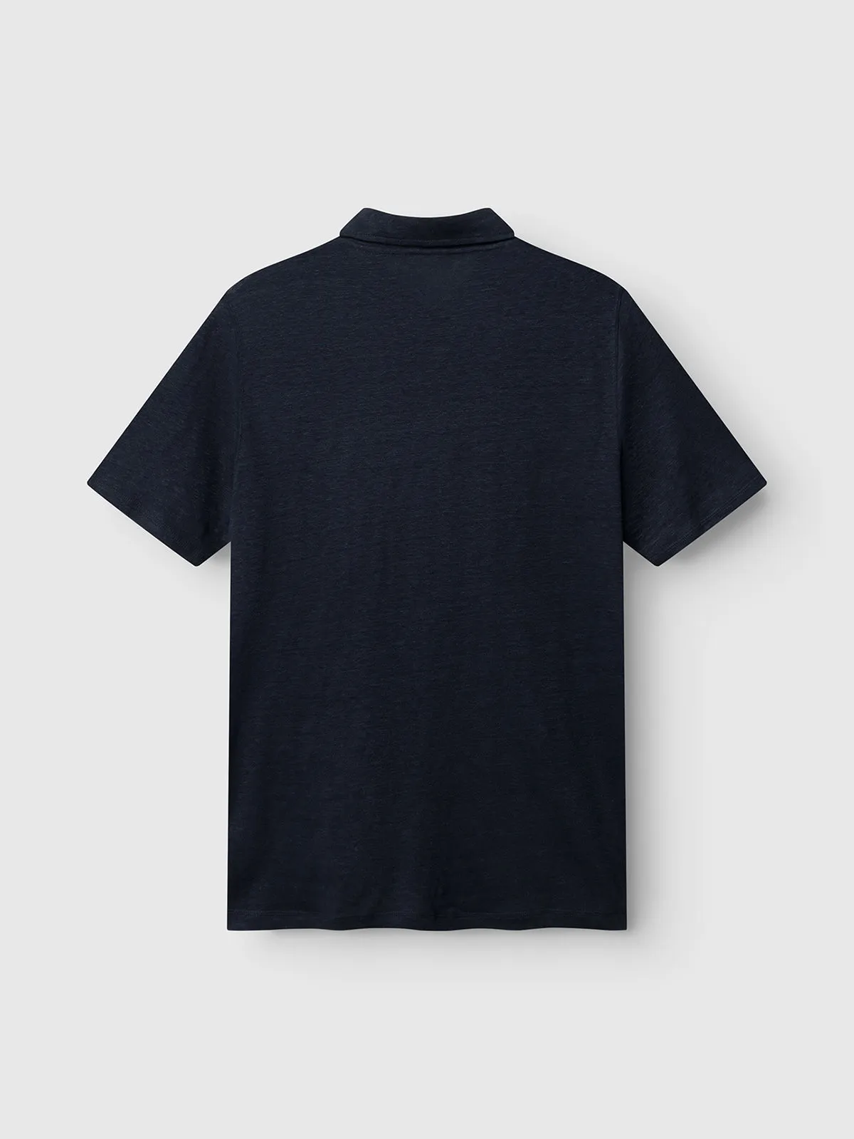 Duke Linen Polo SS - Night Sky