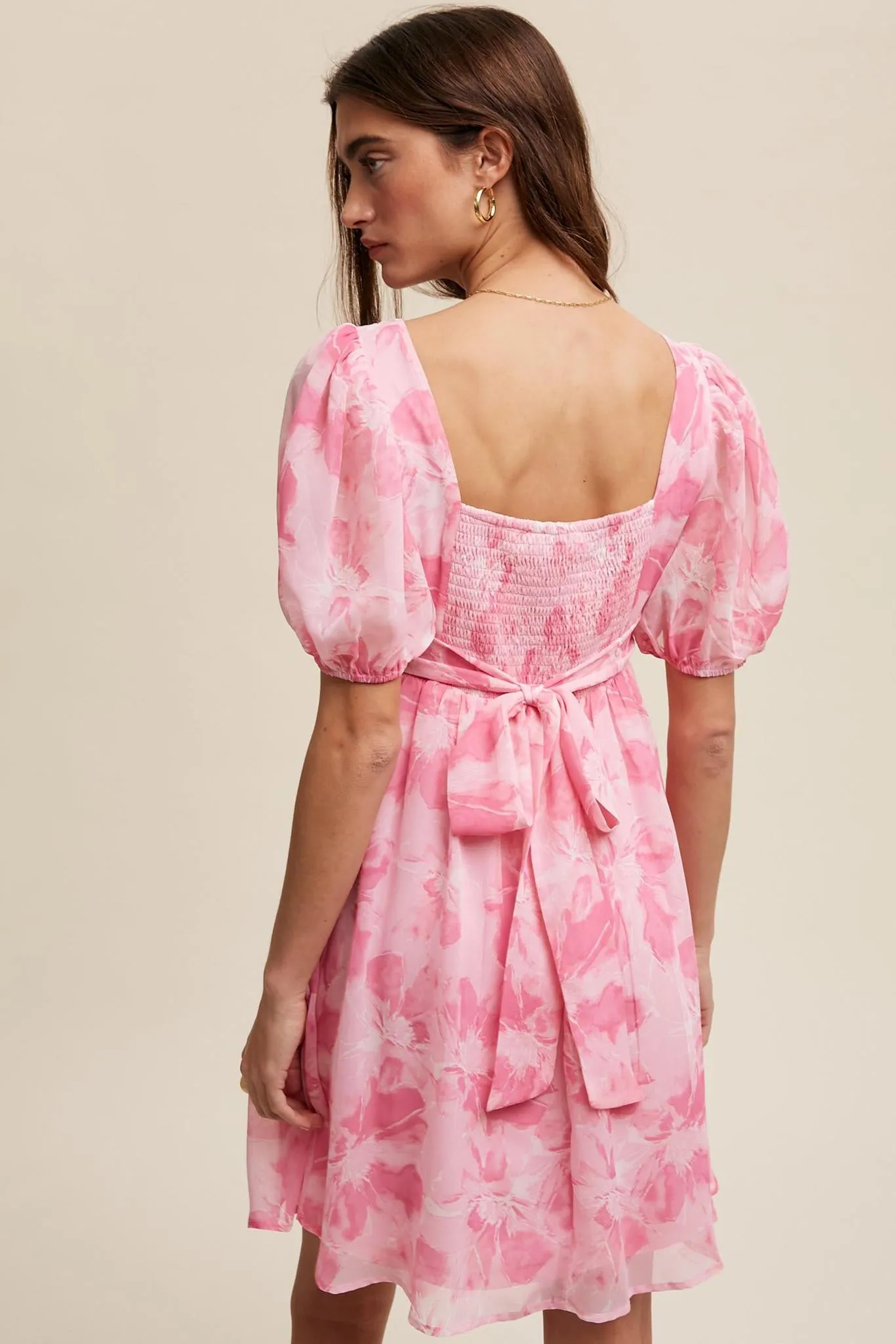 Empire Pink Babydoll Dress