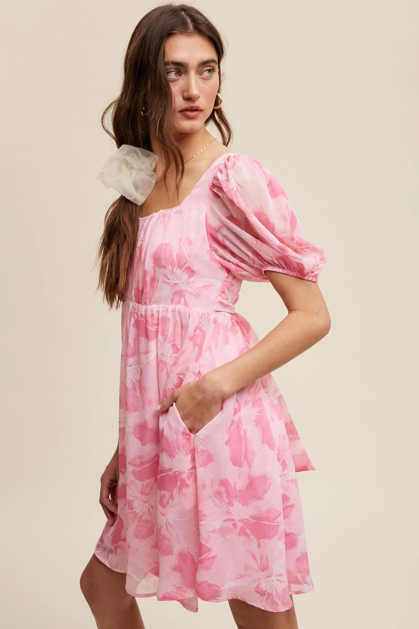 Empire Pink Babydoll Dress