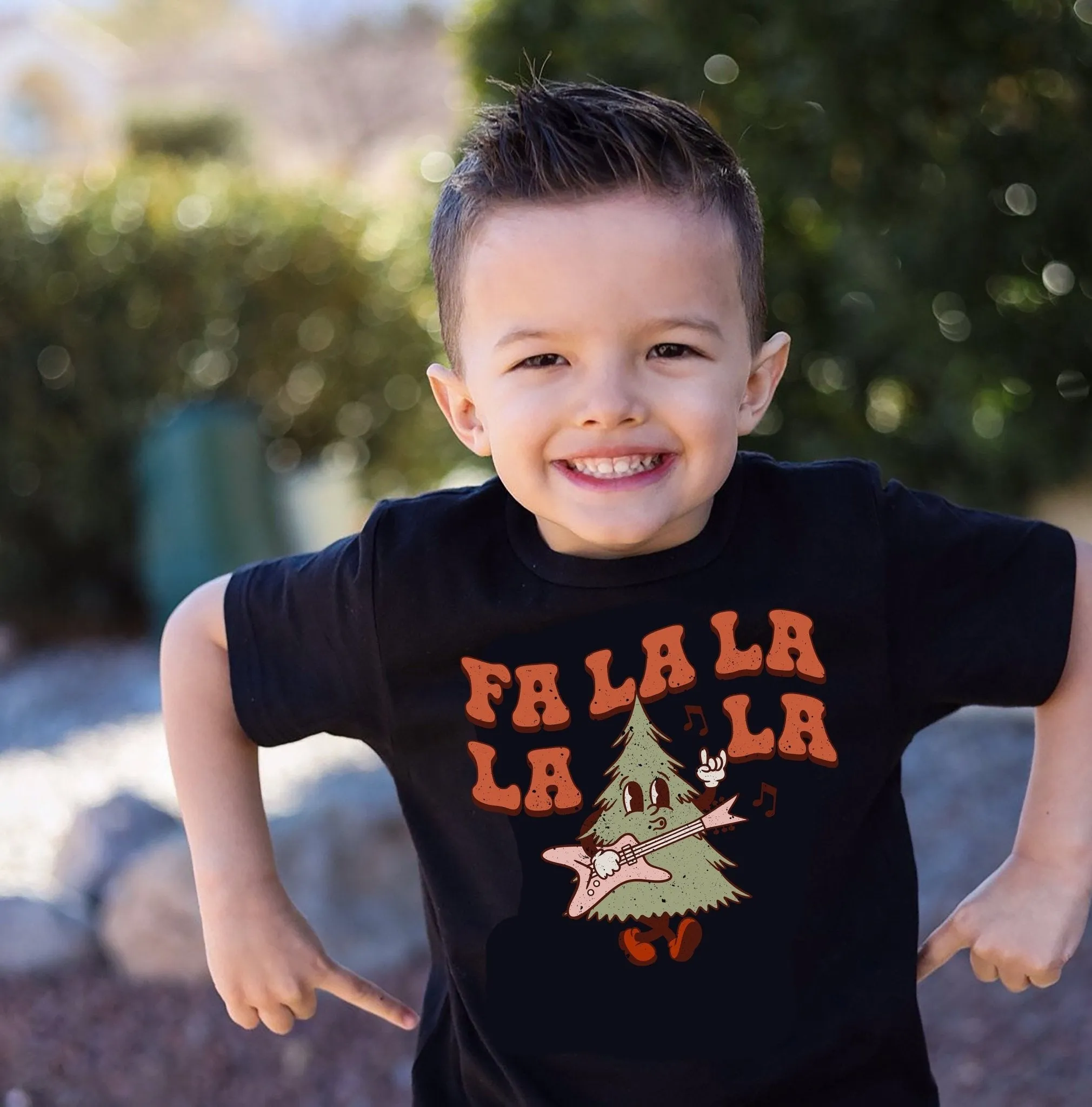 Fa La La Retro Holiday Bubble Romper Sweatshirt