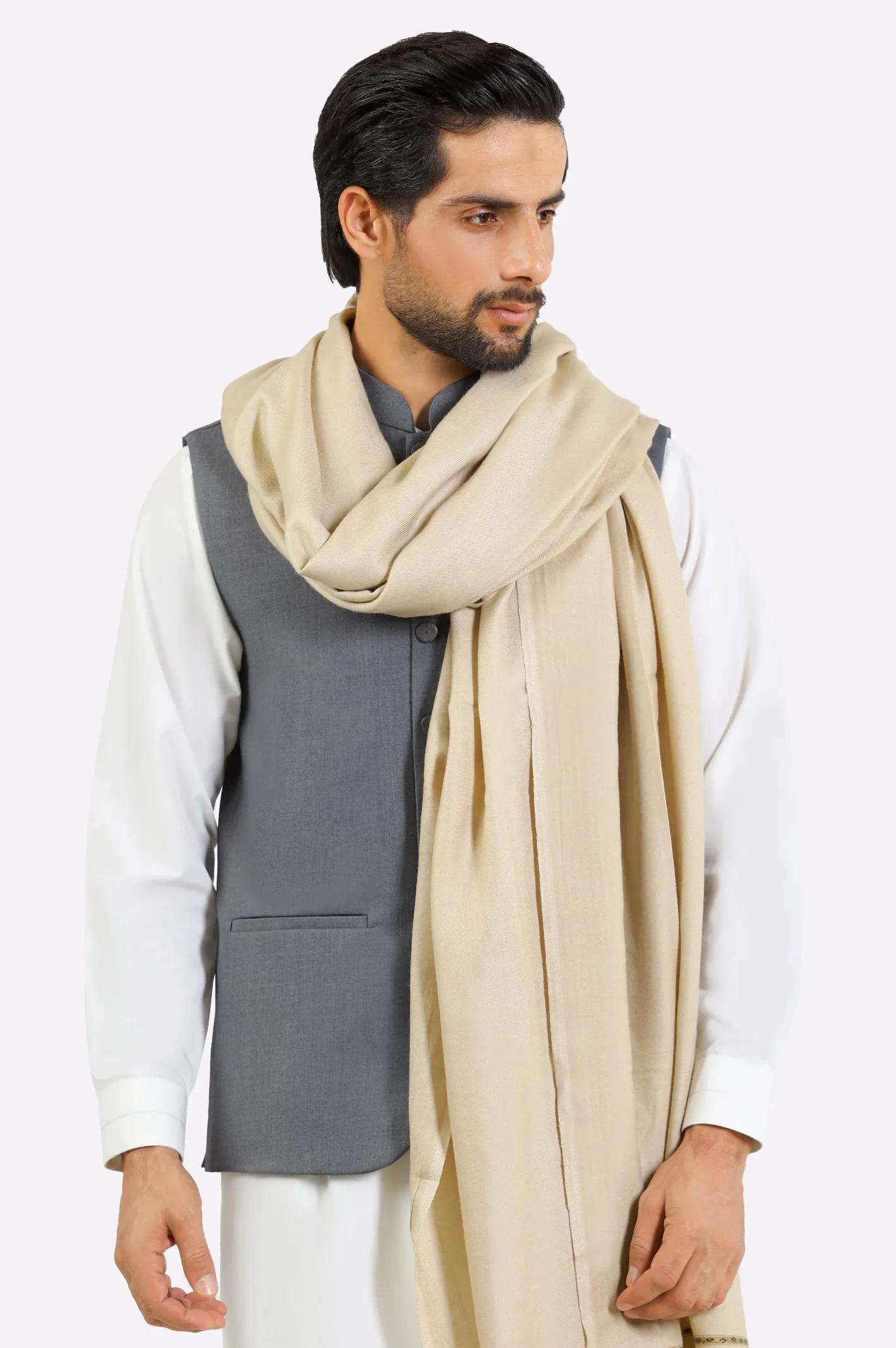 Fawn Woolen Shawl