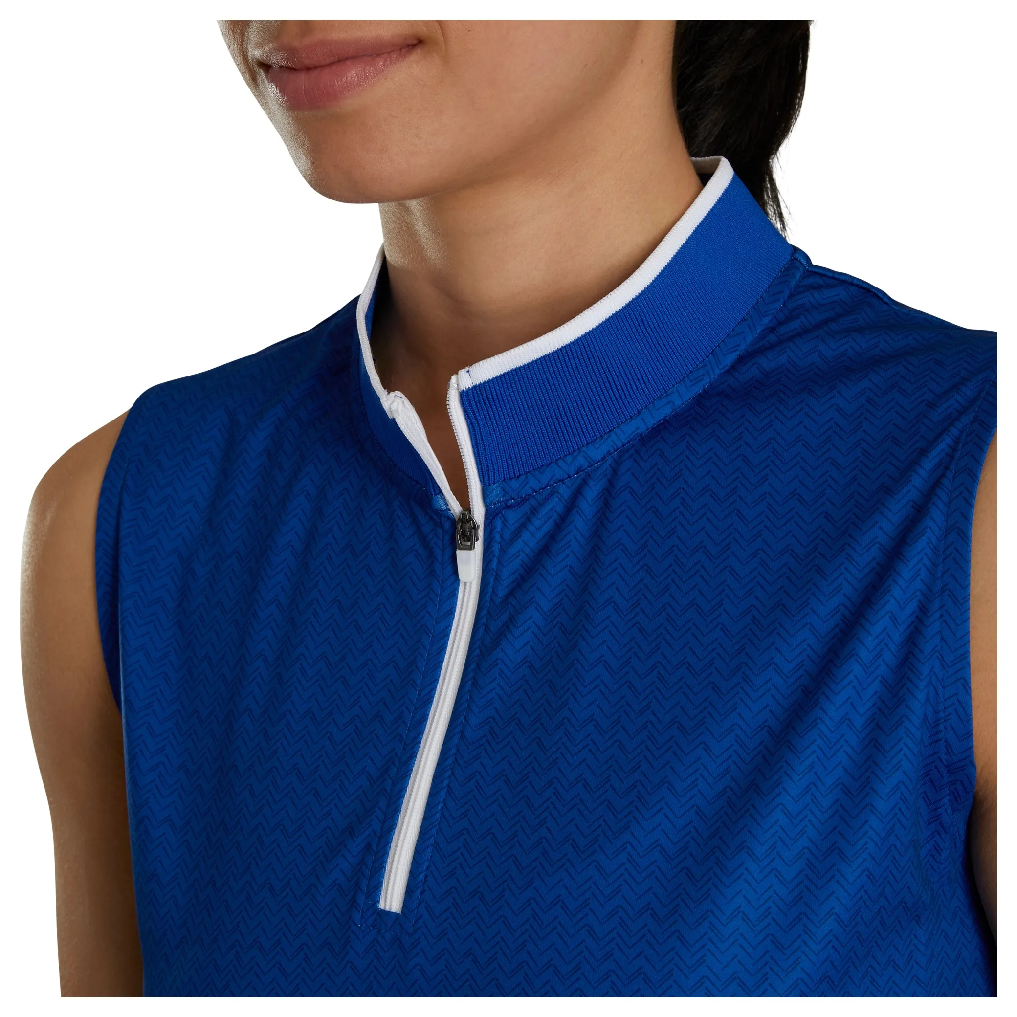 FootJoy Ladies Sleeveless Quarter Zip Printed Shirt