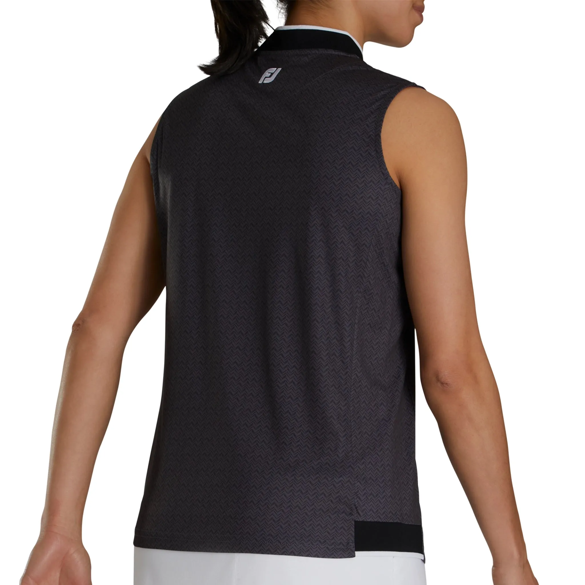FootJoy Ladies Sleeveless Quarter Zip Printed Shirt