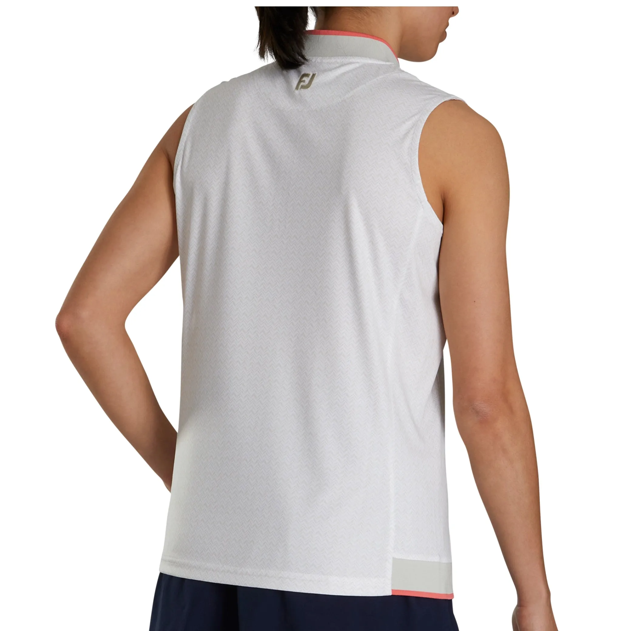 FootJoy Ladies Sleeveless Quarter Zip Printed Shirt
