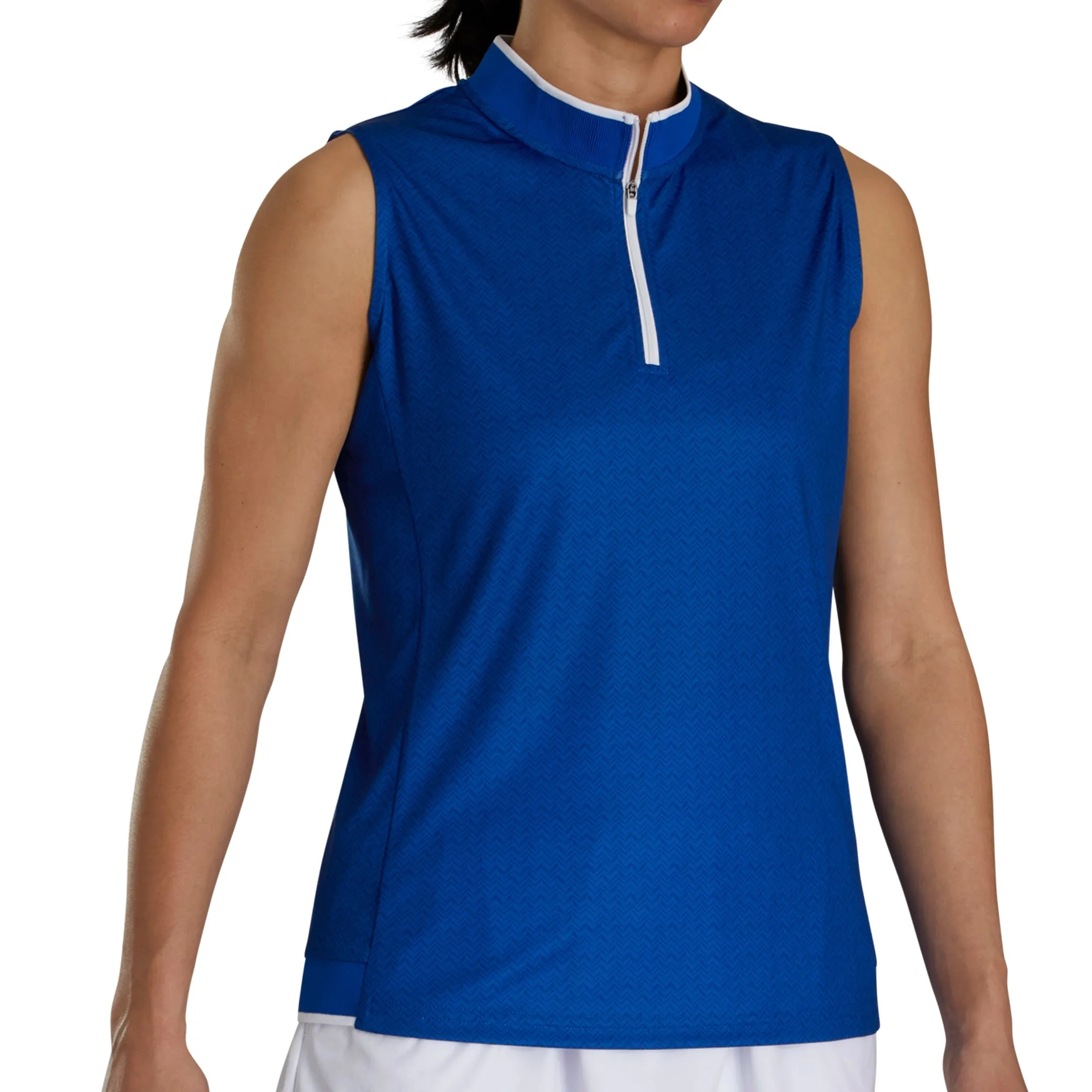 FootJoy Ladies Sleeveless Quarter Zip Printed Shirt
