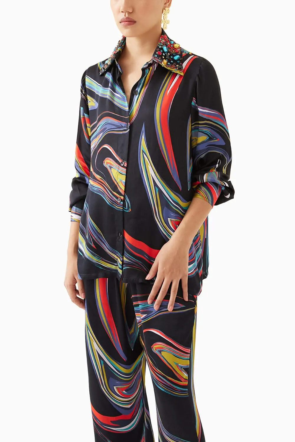 Galaxy Shirt & Trousers Co-Ord Set