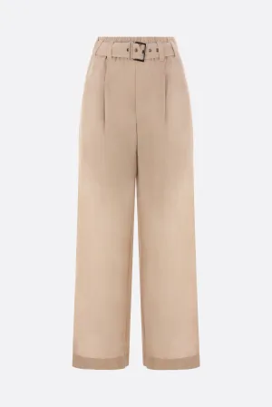 Gauze Trousers with Belt