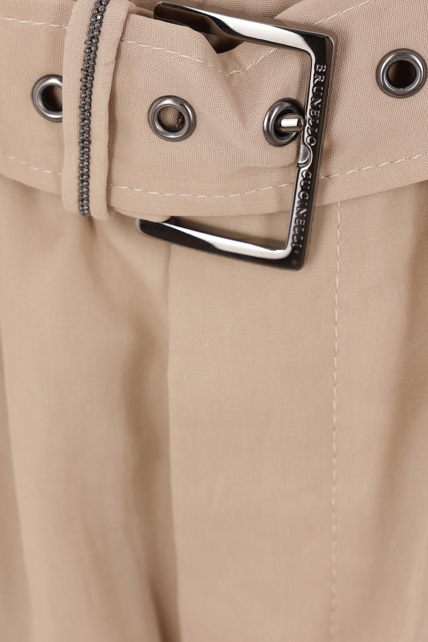 Gauze Trousers with Belt