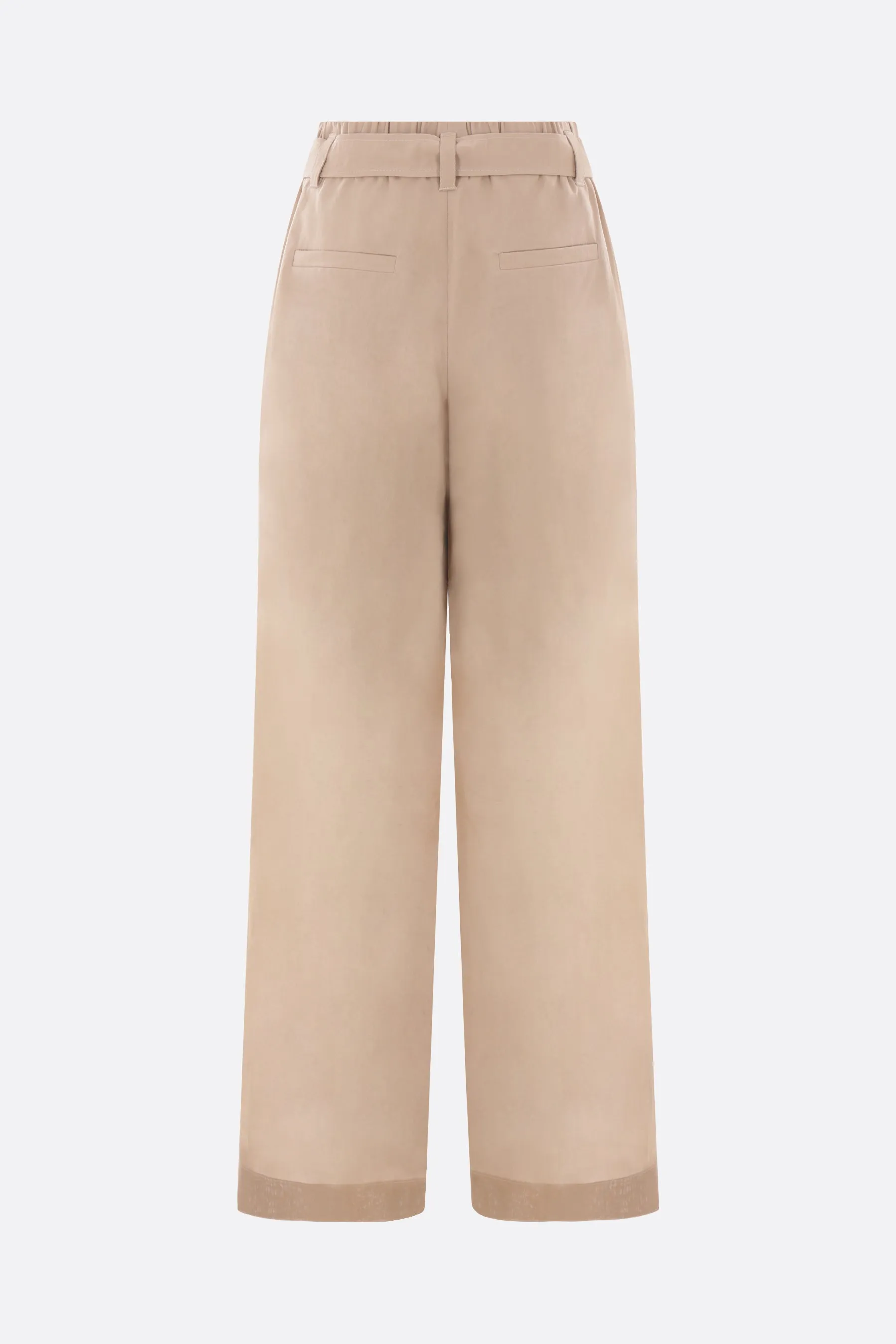 Gauze Trousers with Belt