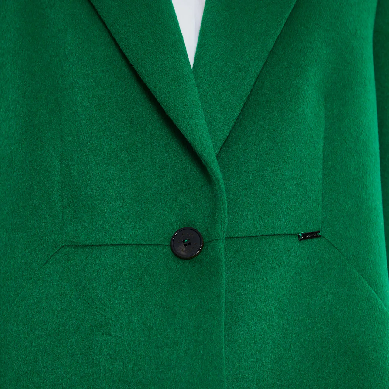 Green Wool-Blend Coat