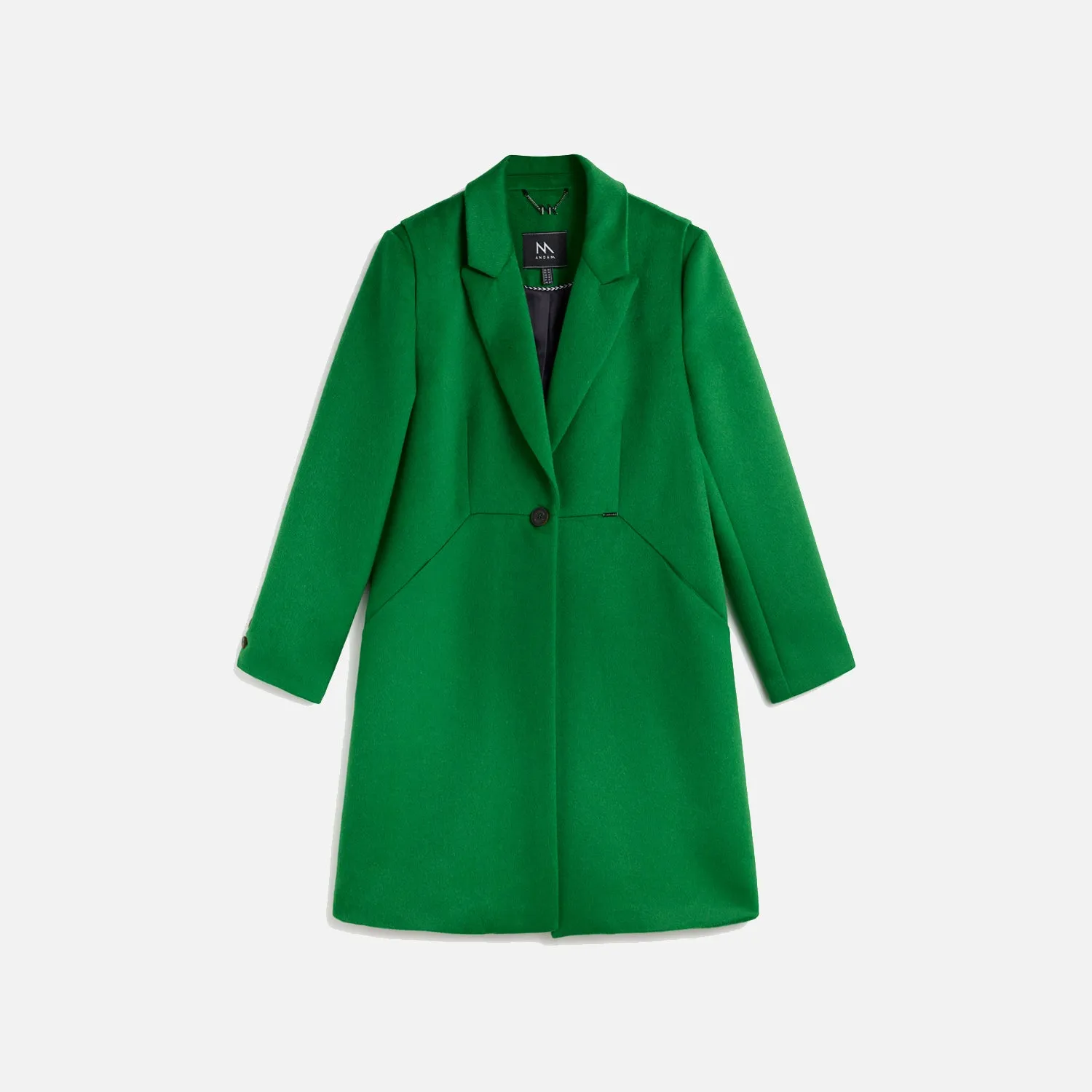 Green Wool-Blend Coat