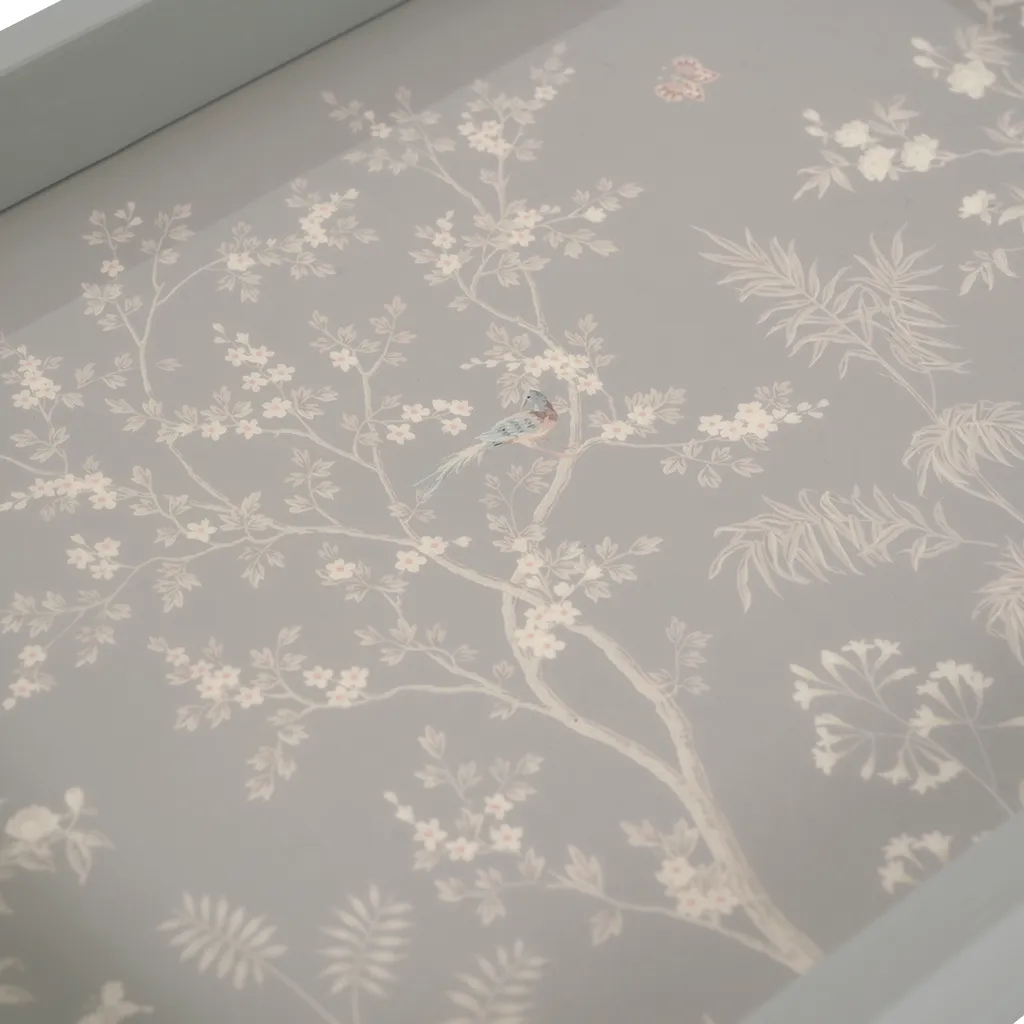 Grey Chinoiserie Tray, Small