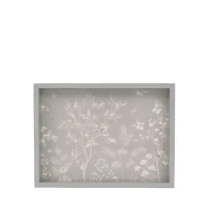 Grey Chinoiserie Tray, Small
