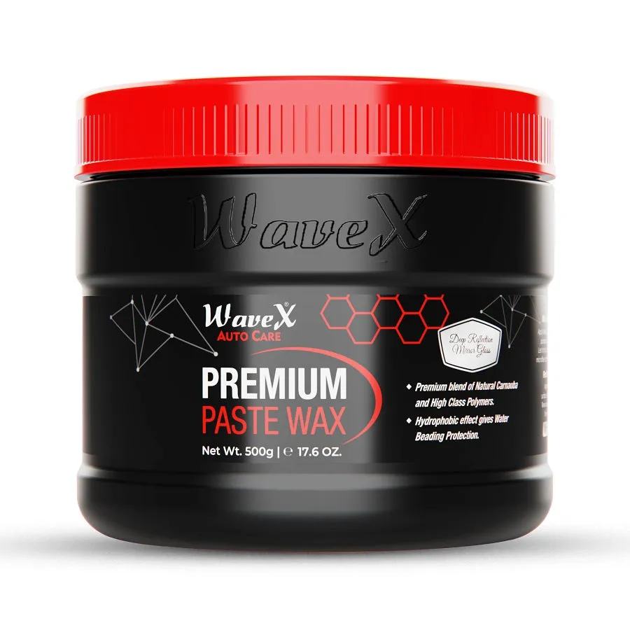Heavy Hard Cut Rubbing Compound Plus Medium Cut and Final Finish Low Cut high Gloss with car Polish Premium Past Wax {Car Care kit (Set of 4)}