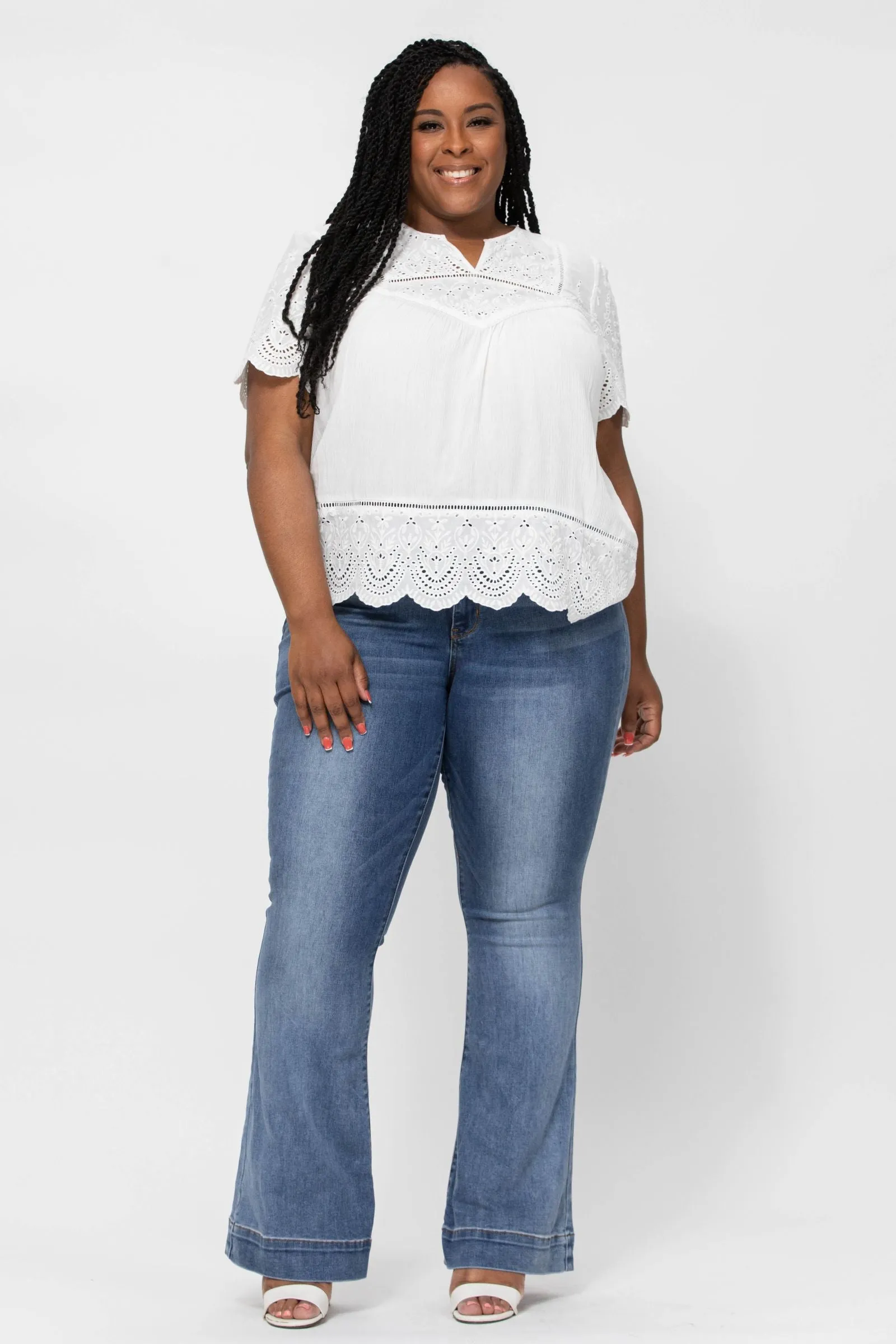 Jesse Curvy Mid Rise Flare Jeans