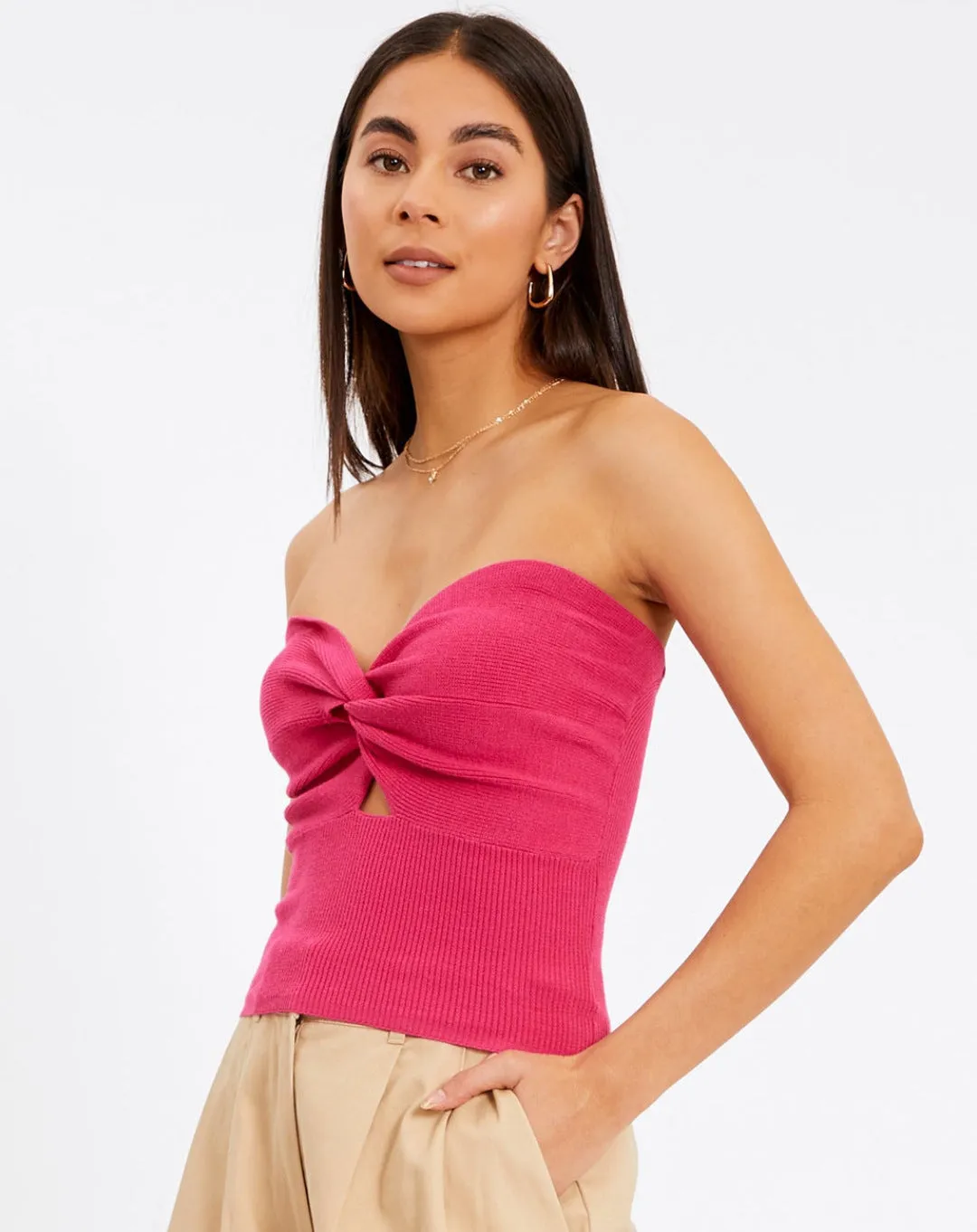 Knitted woollen top