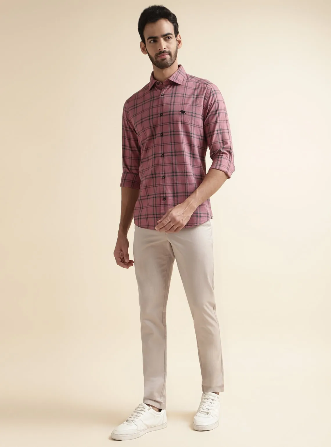 Light Mulberry Grid Shirt