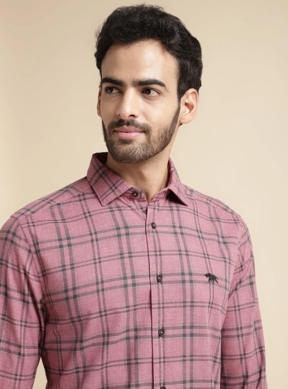 Light Mulberry Grid Shirt