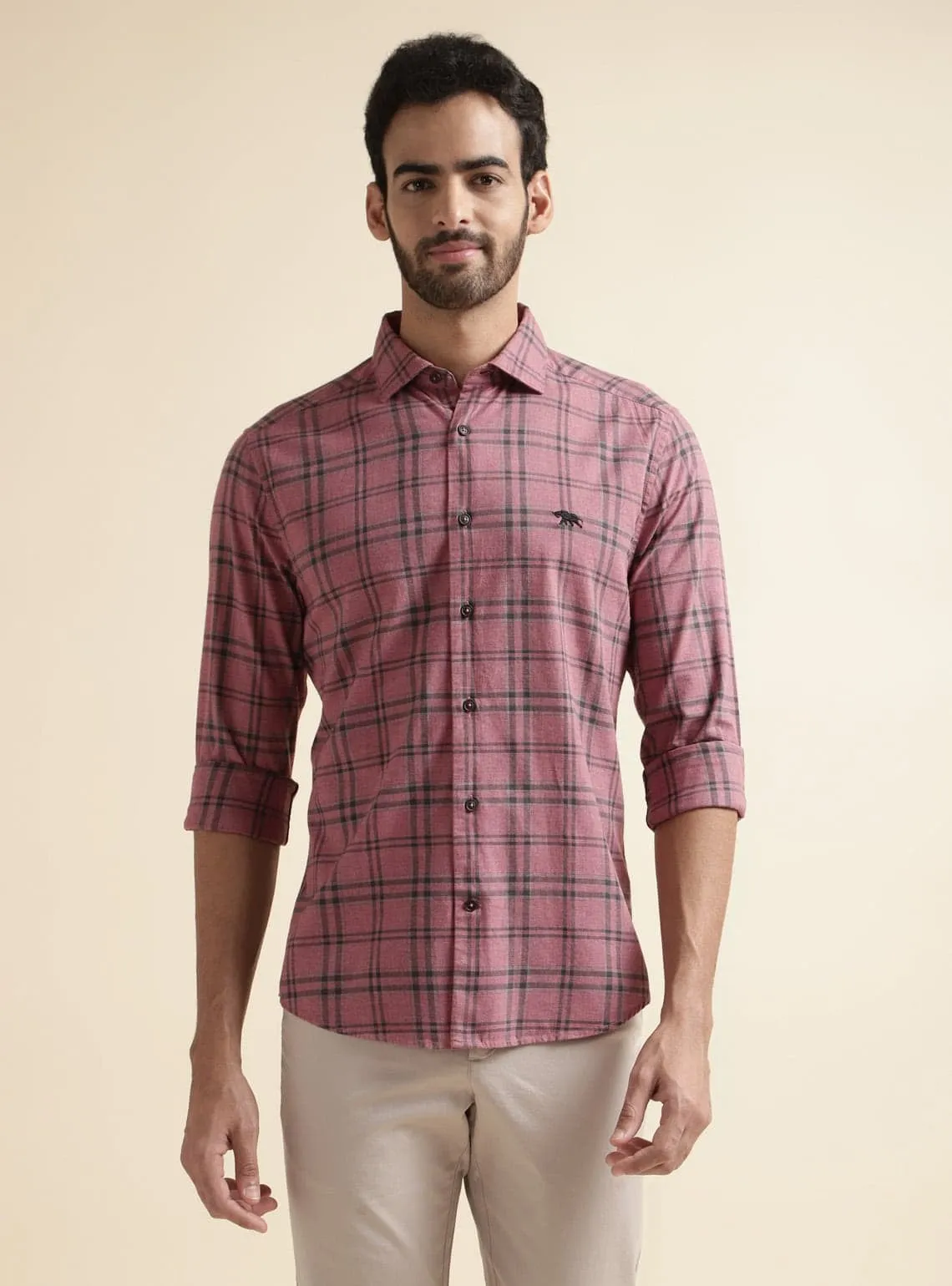 Light Mulberry Grid Shirt