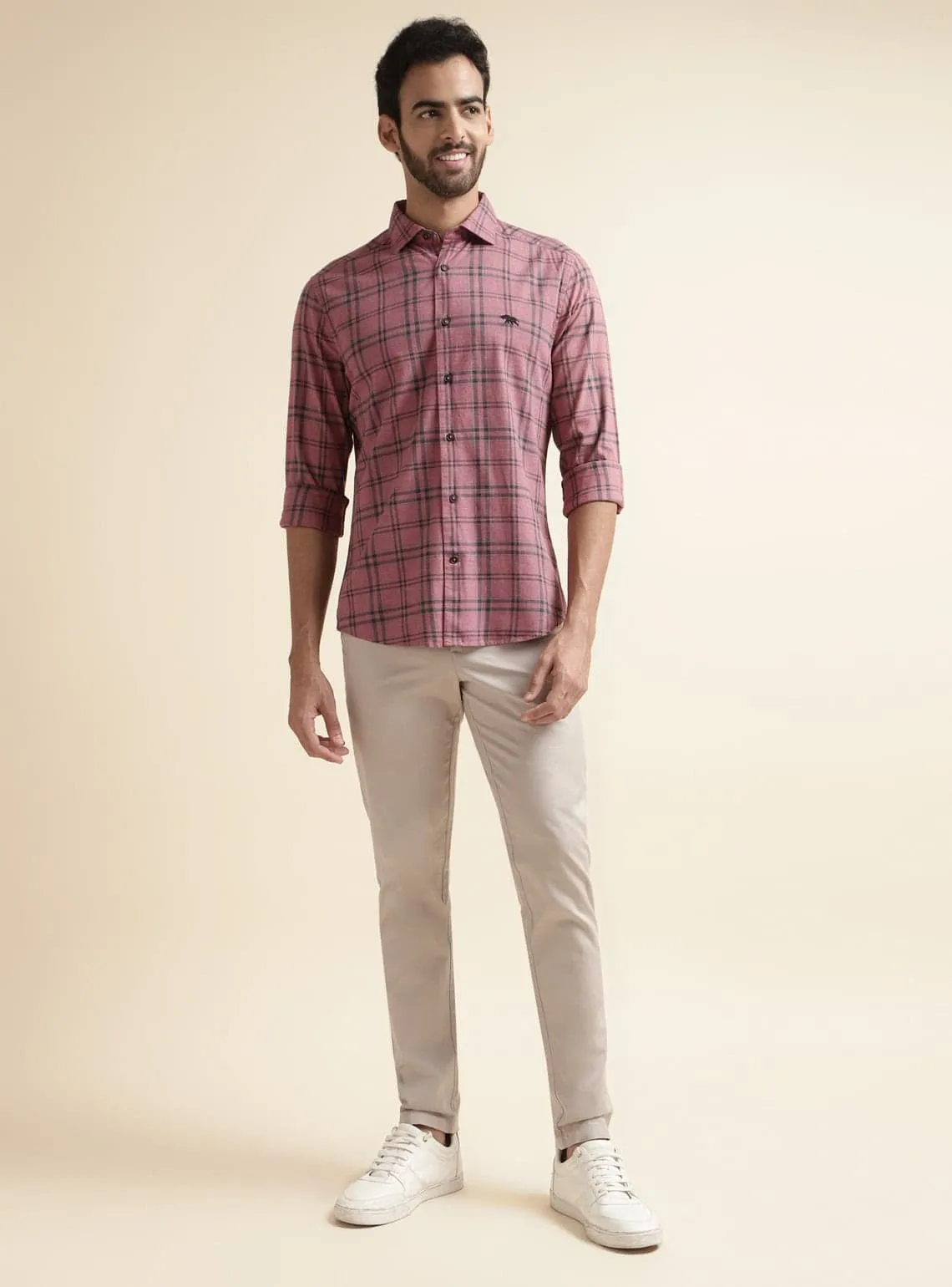 Light Mulberry Grid Shirt