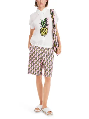 MARC CAIN White Pineapple Blouse