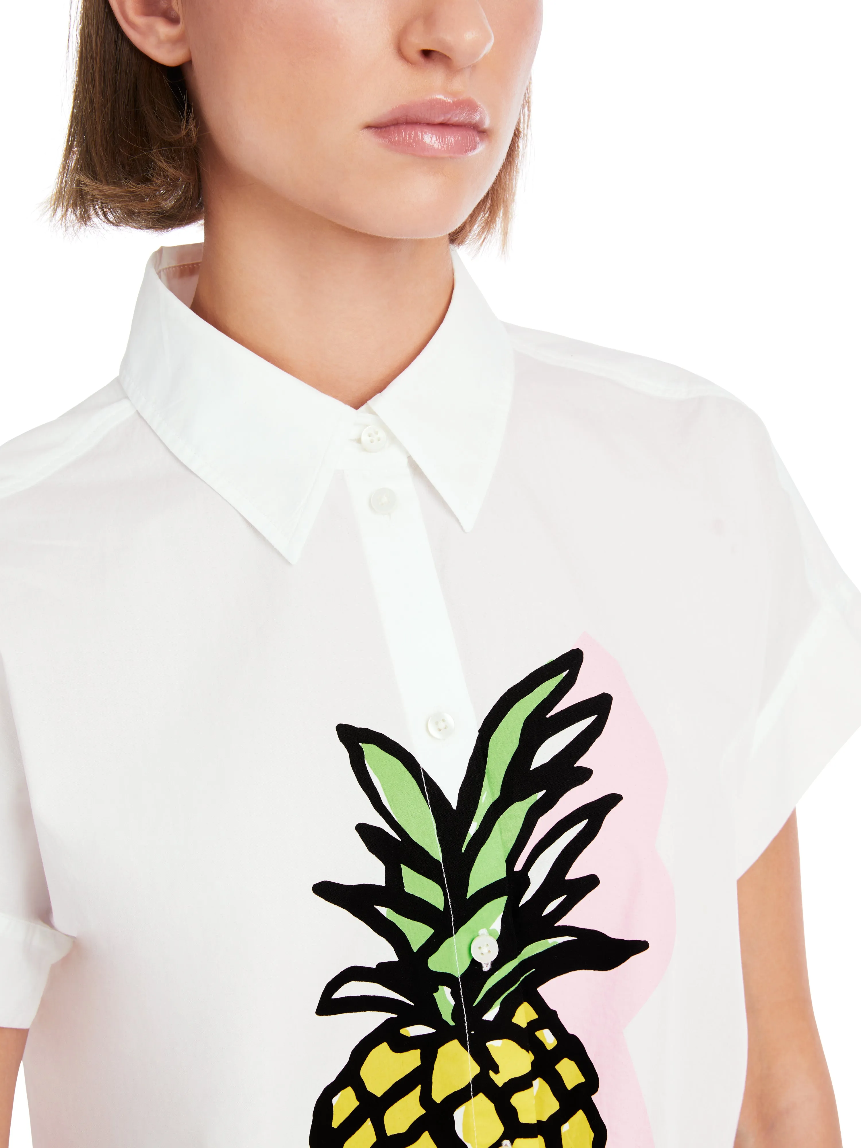 MARC CAIN White Pineapple Blouse