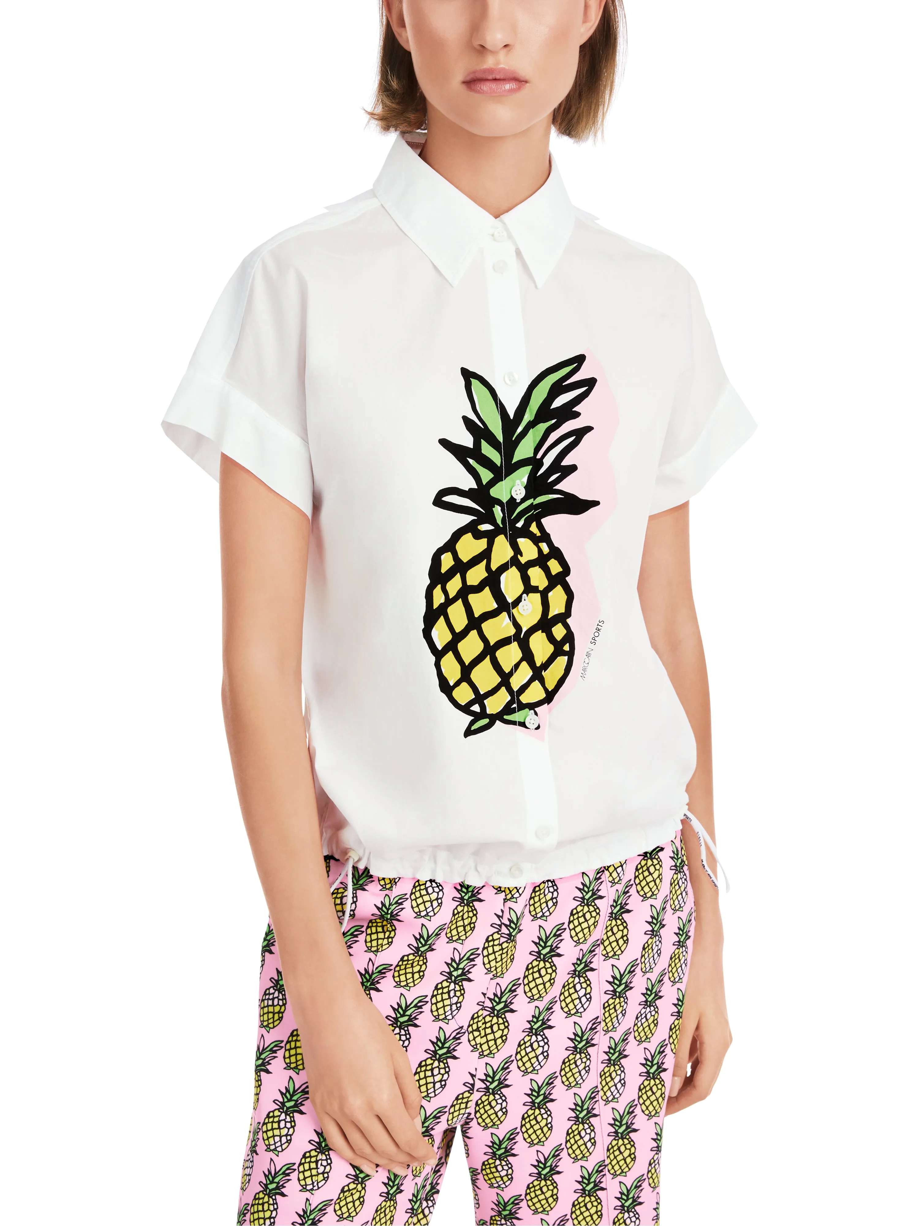 MARC CAIN White Pineapple Blouse